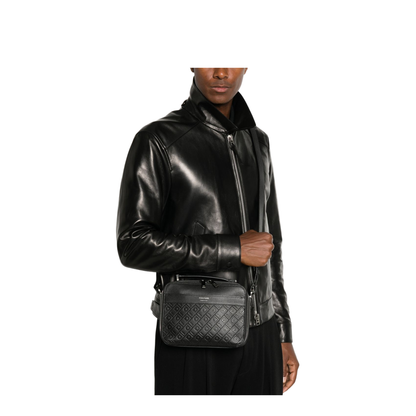 Front Flap Leather Crossbody Bag - Nero - Image 2