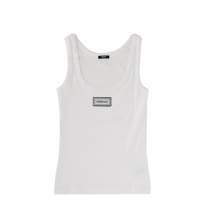 90s Vintage Logo Tank Top White - Image 1