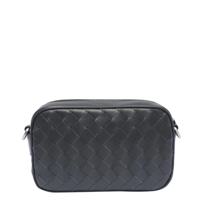 Intrecciato Mini Leather Crossbody Bags - Gray - Image 3
