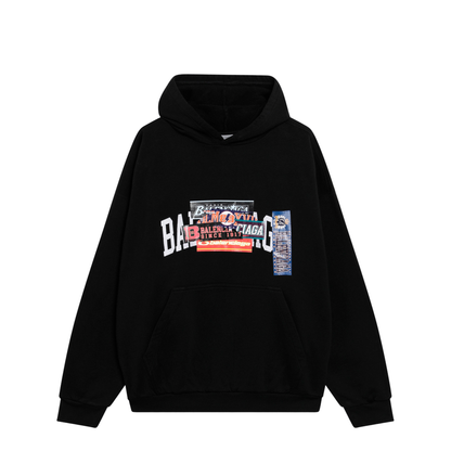 Black Hoodie with Logo Print - Image 1