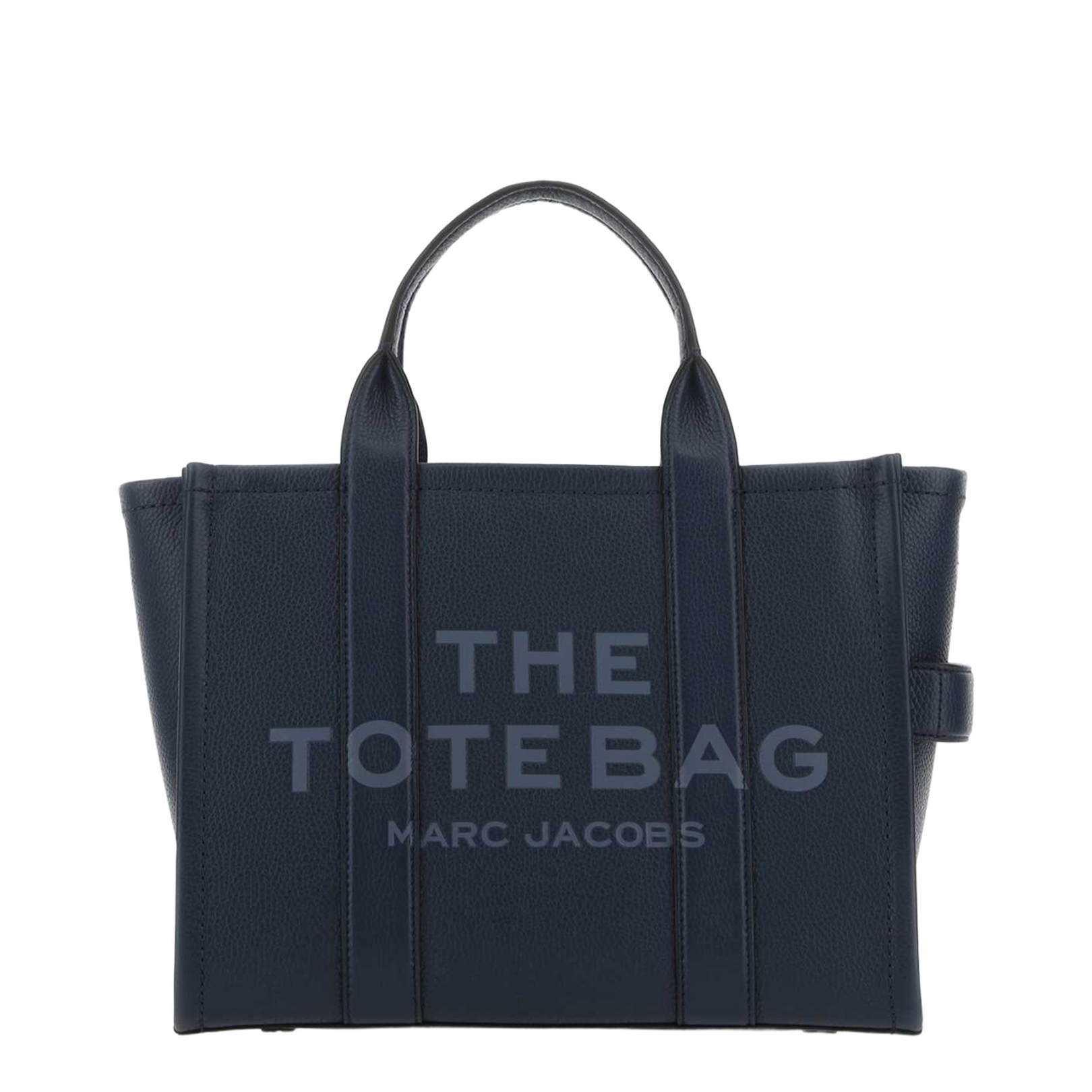 Leather Medium Tote Bag Blue - Image 1