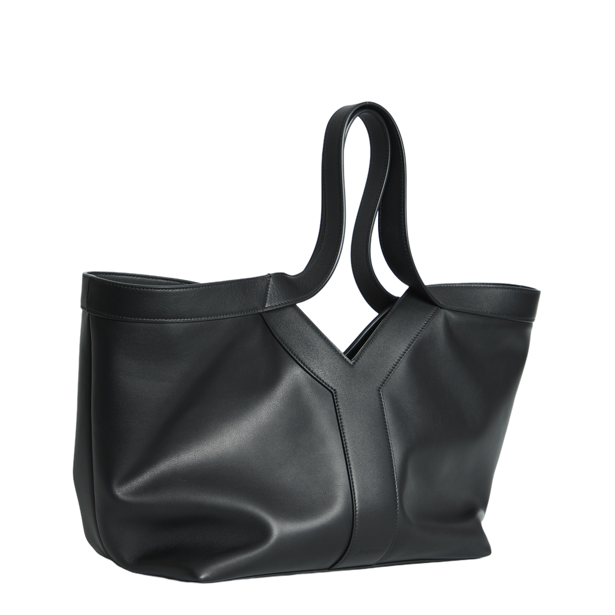 Y Small Calfskin Tote - Black - Image 2