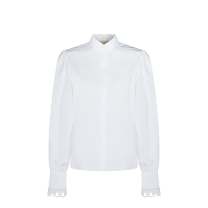 White Cotton Poplin Shirt - Image 1