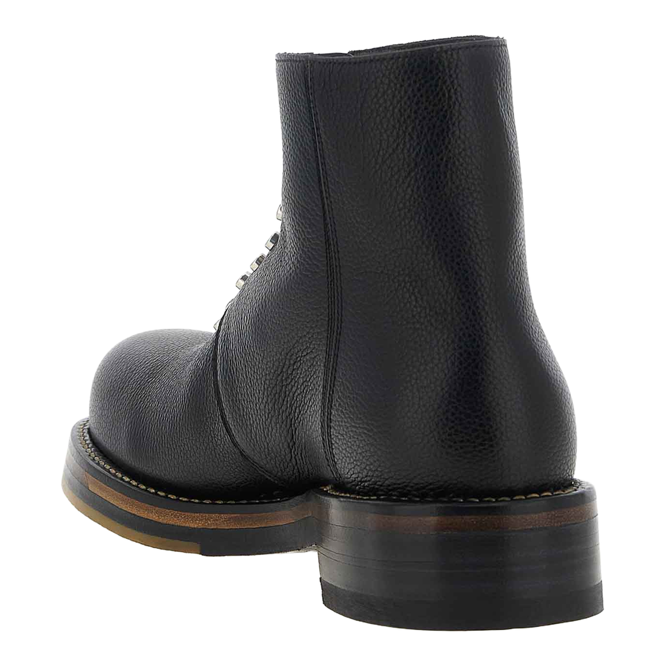 Leather Ankle Boots with Studs - Image 2
