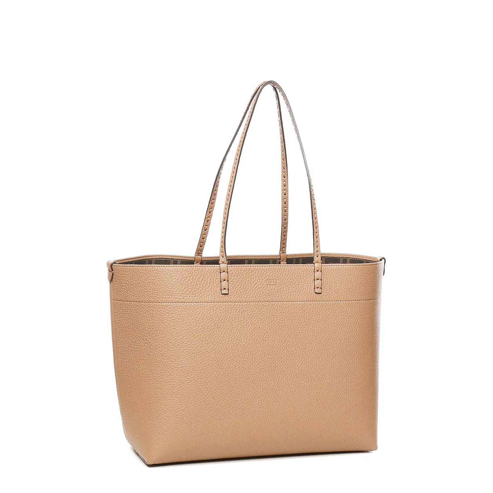 Roll Medium Leather Tote Bags - Brown - Image 3