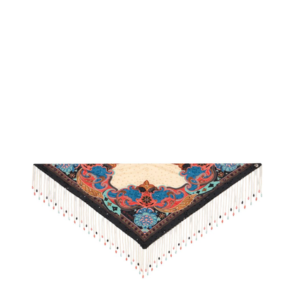 Printed and Embroidered Bandana - Image 1