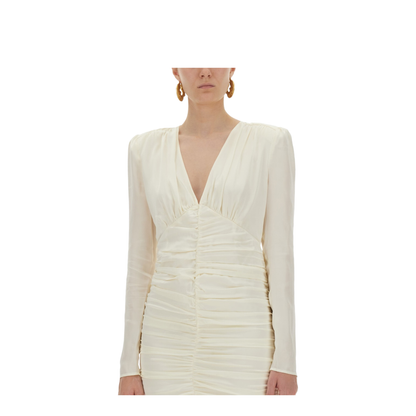 Satin Gathered Mini Dress - Image 2