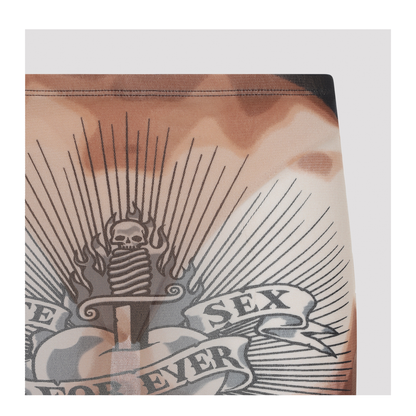 Safe Sex Tattoo Midi Skirt - Image 5