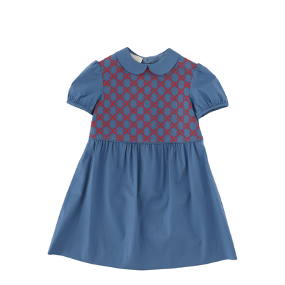 s/s dress
stretch cotton
popel/metal
blue/mix - Image 1