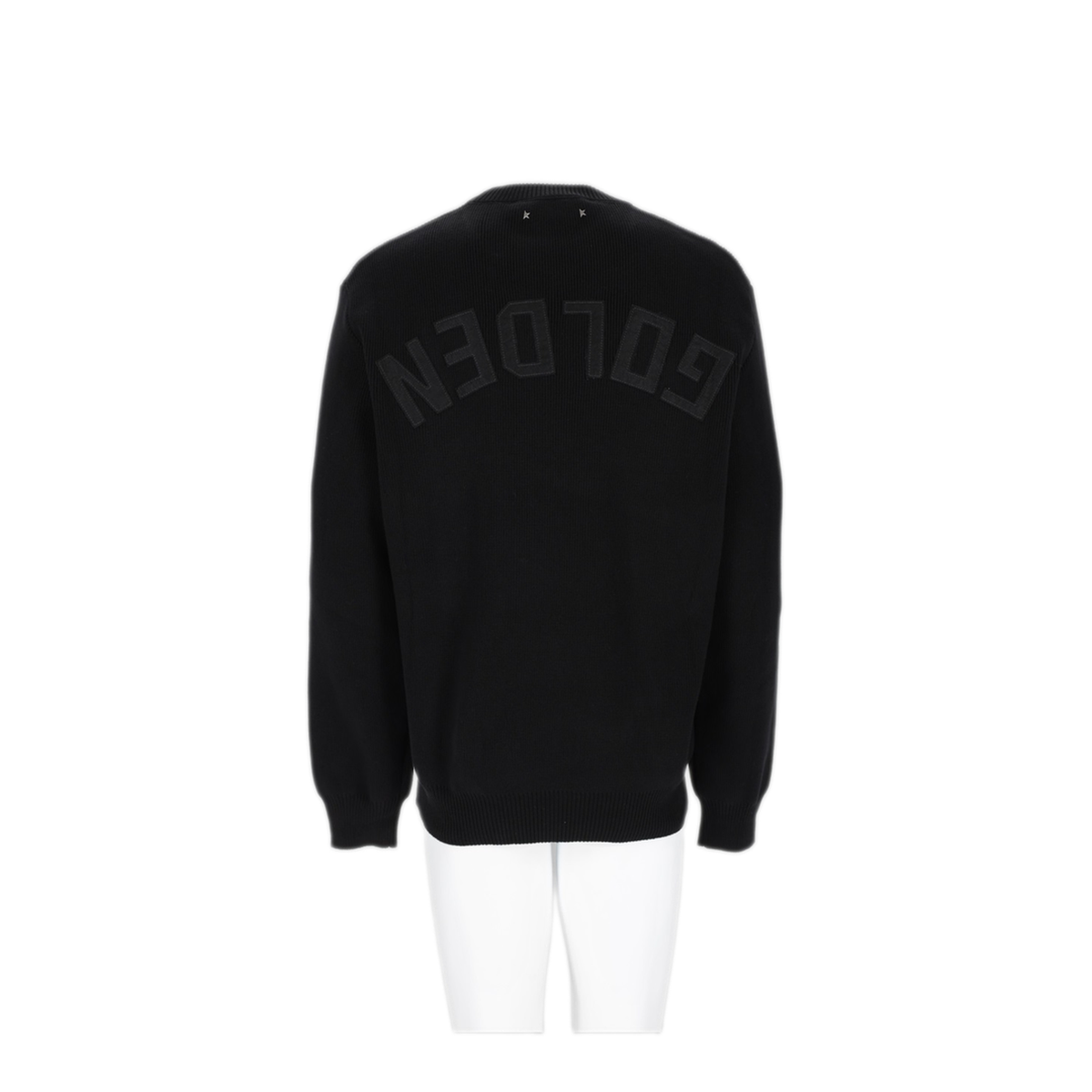 Black Ribbed Knit Sweater - Image 2