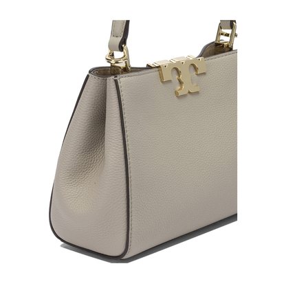 Eleanor Pebble Mini Satchel Bag Leather Beige - Image 4