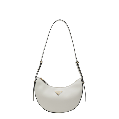 Arqué Small Calfskin Shoulder Bag - White - Image 1