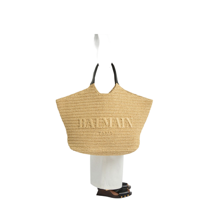 Crochet Medium Calfskin Tote - Beige - Image 5