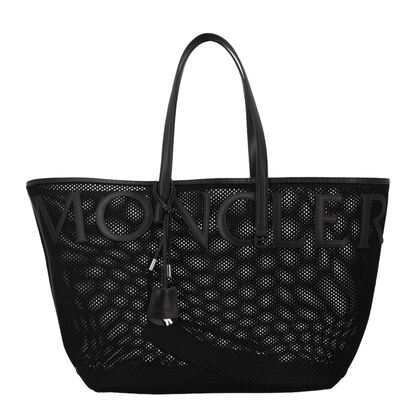 Very Mesh & Leather Tote Bag - Black - Image 1