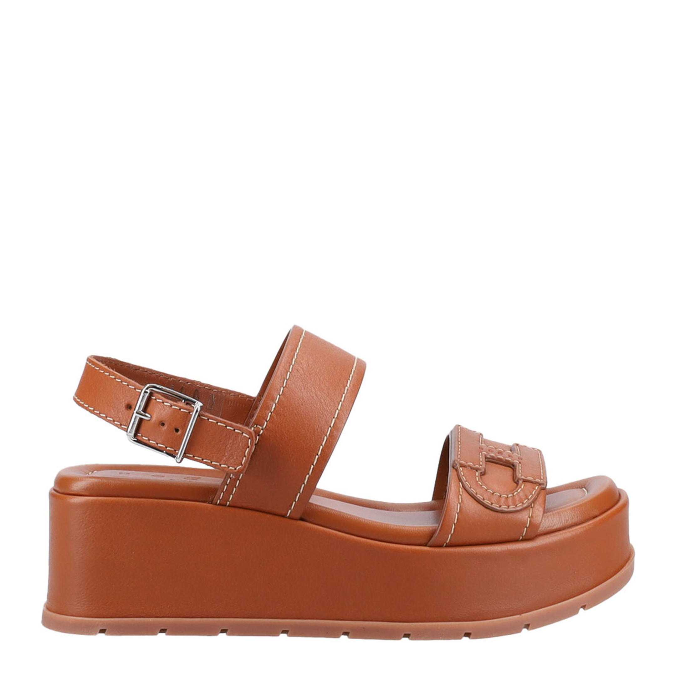 Leather Platform Sandals - Image 1