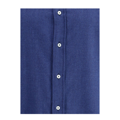 Herringbone Patterned Cotton Blend Flannel Shirt - Image 2
