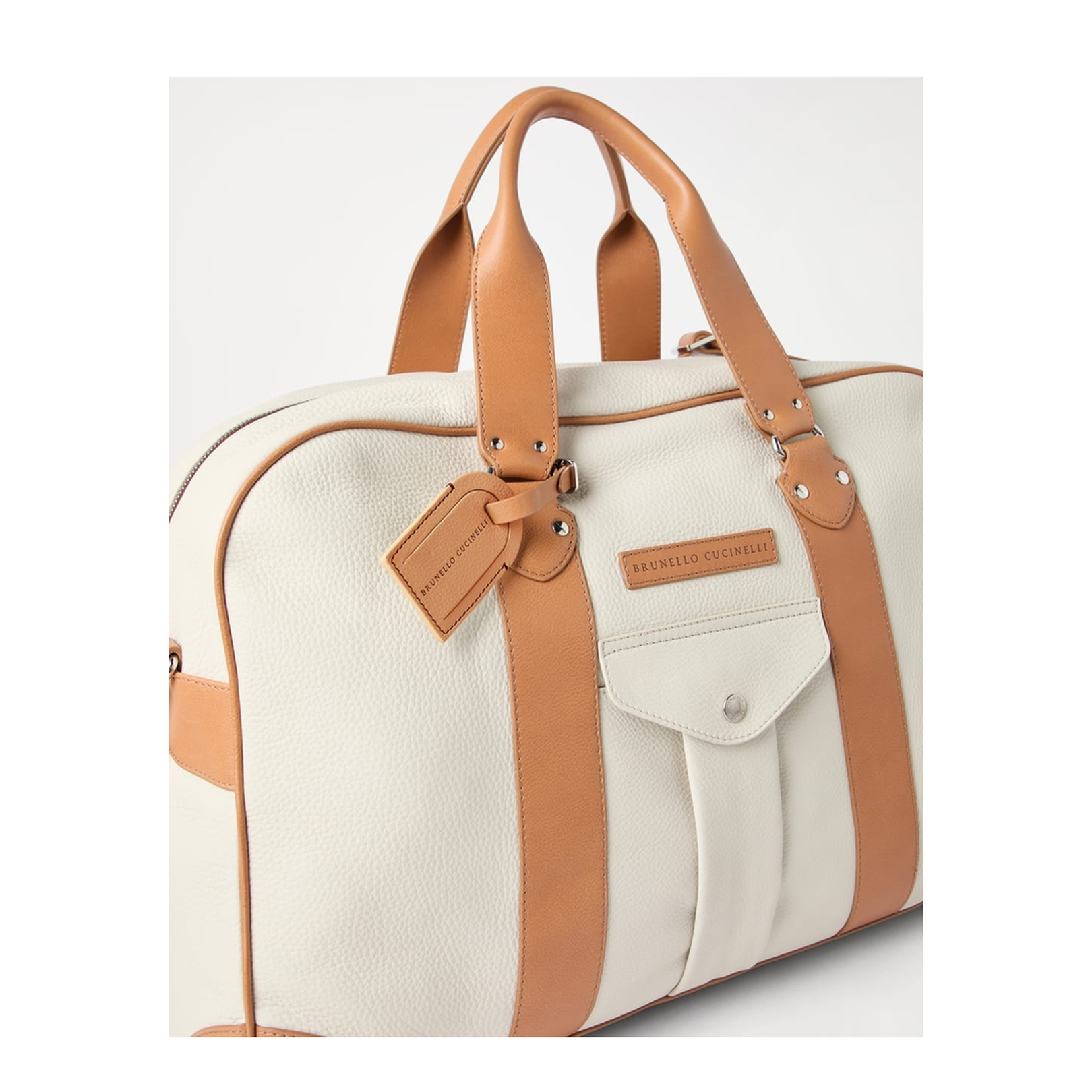 Grained Calfskin Street Bag in Ivory - Image 3