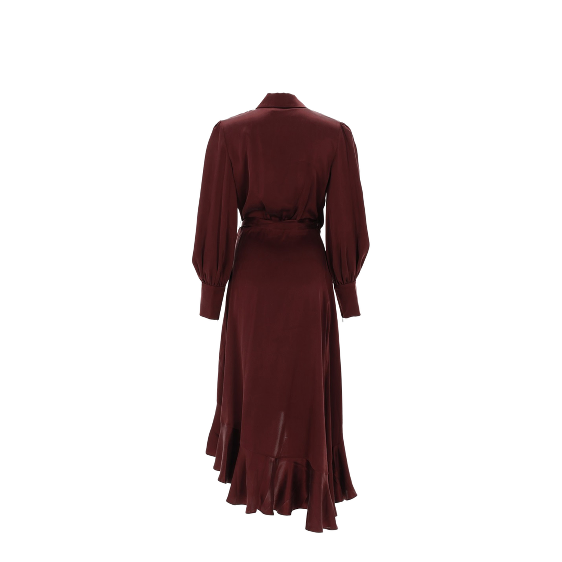 Silk Wrap Midi Dress - Image 3