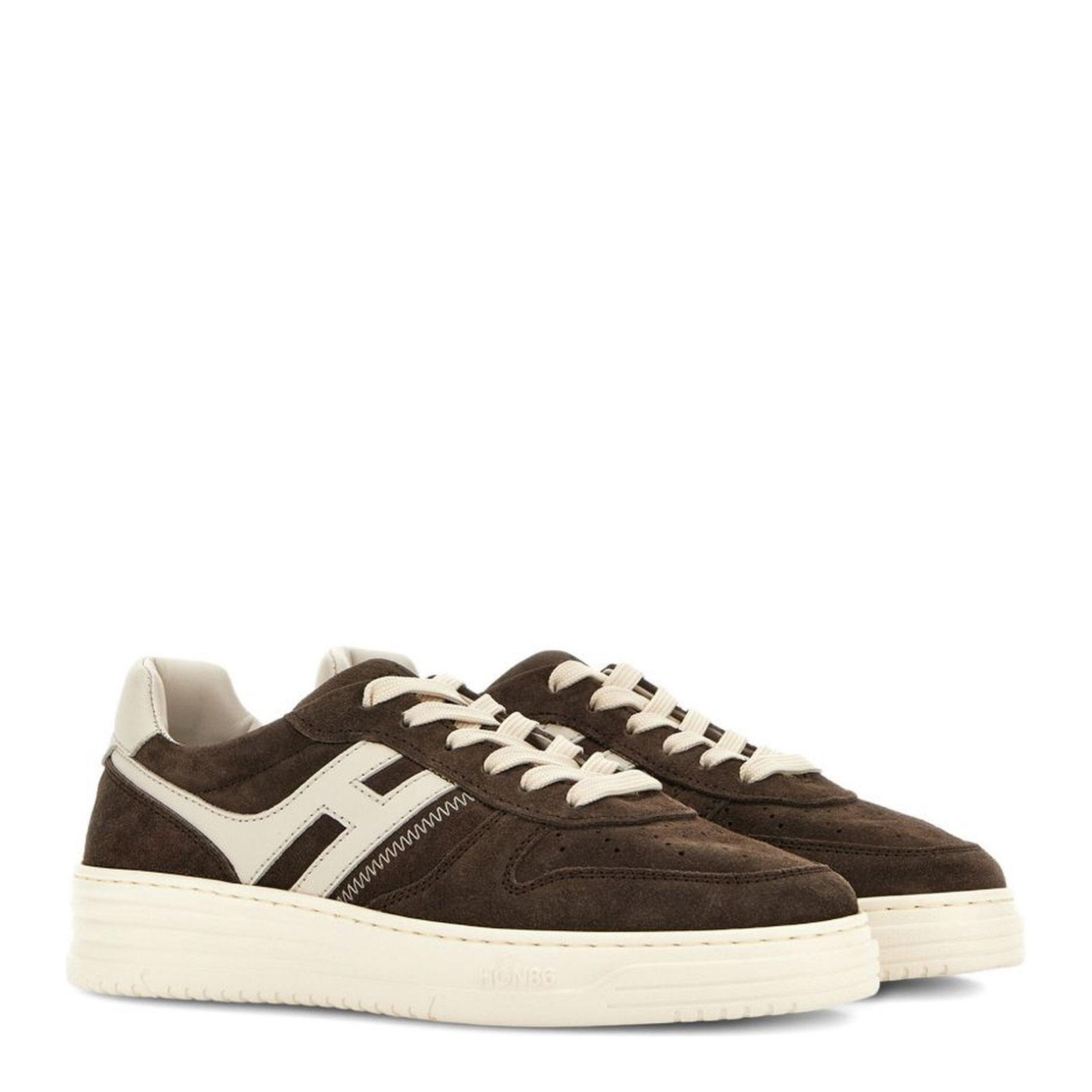 Coffee Brown Lace-Up Sneakers - Image 3