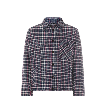 Check Motif Knitted Jacket Multicolor - Image 2