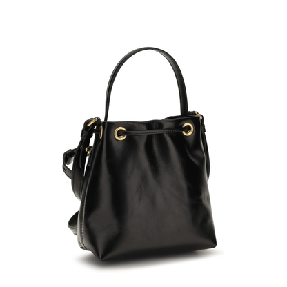 Pulse Small Calfskin Bucket Bag - Black - Image 3