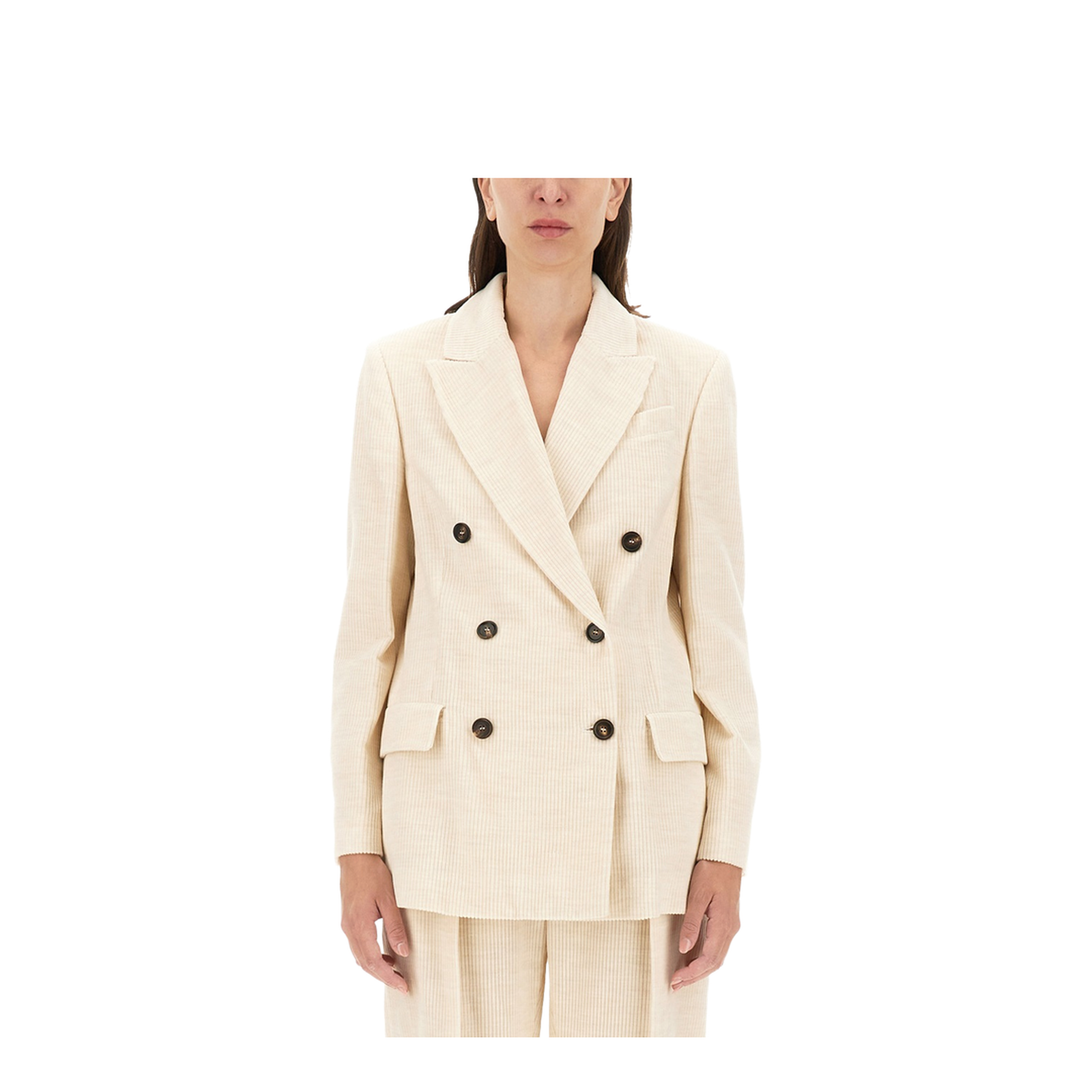 Double Breasted Jacket Beige - Image 1
