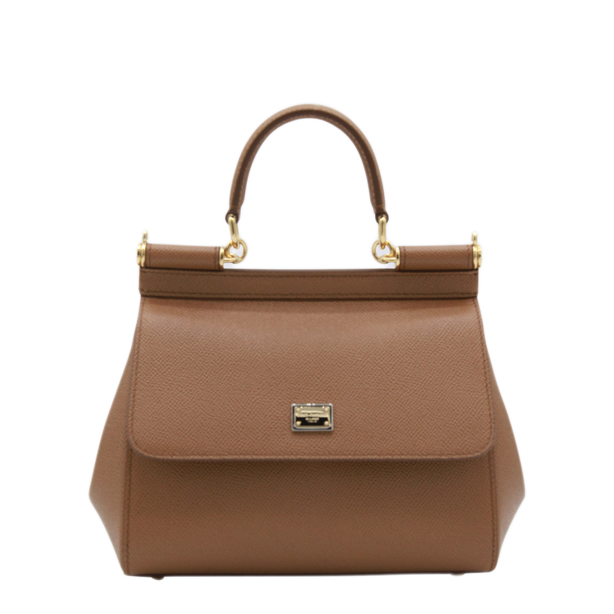 Sicily Small Calfskin Handbag - Brown - Image 2