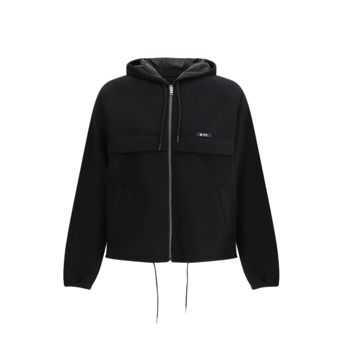 Hooded Technical Fabric Blouson Jacket - Image 1