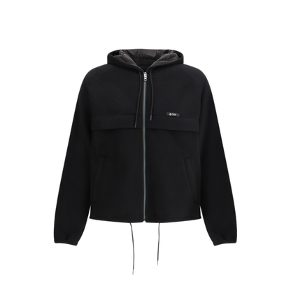 Hooded Technical Fabric Blouson Jacket - Image 1