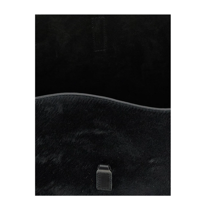 Le 5 À 7 Small Pony-Effect Leather Shoulder Bag - Black - Image 5