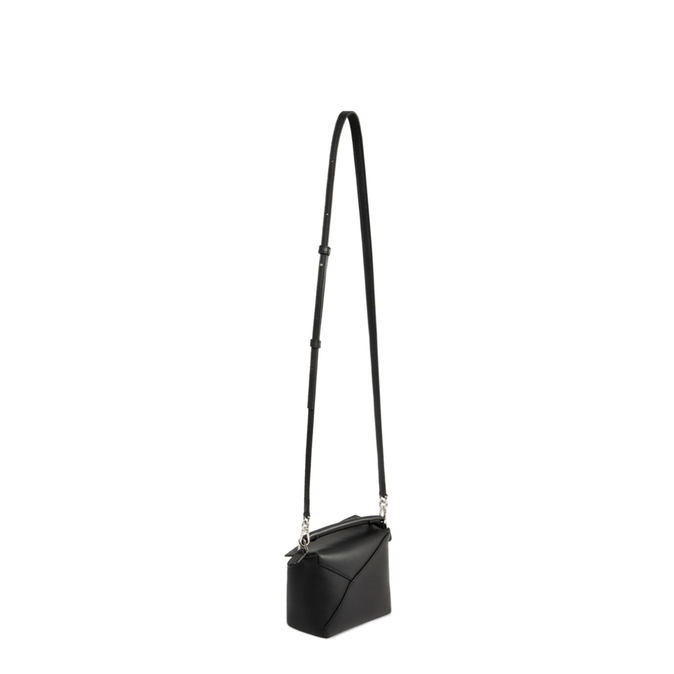 Puzzle Edge Mini Calfskin Top-Handle Bag - Black - Image 3