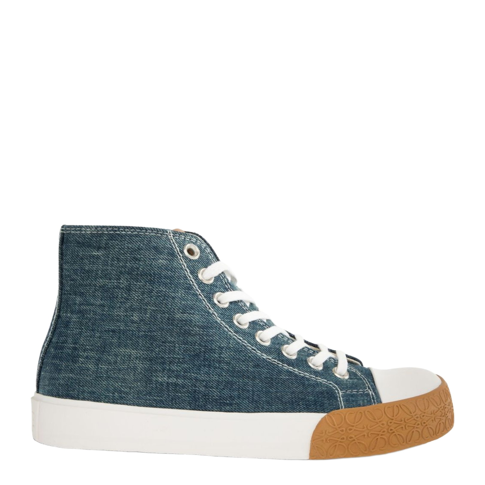 Bloc High-Top Sneaker in Denim Blue - Image 1