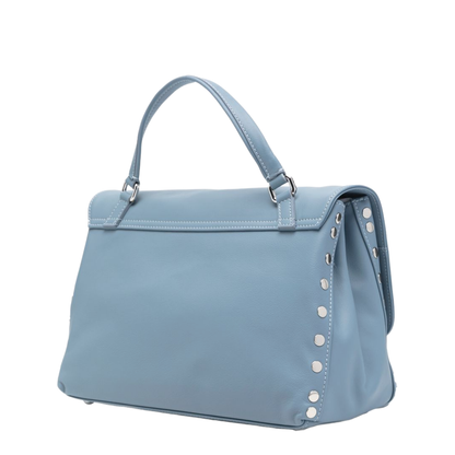 Postina Small Calf Leather Handbag - Azzurro - Image 4