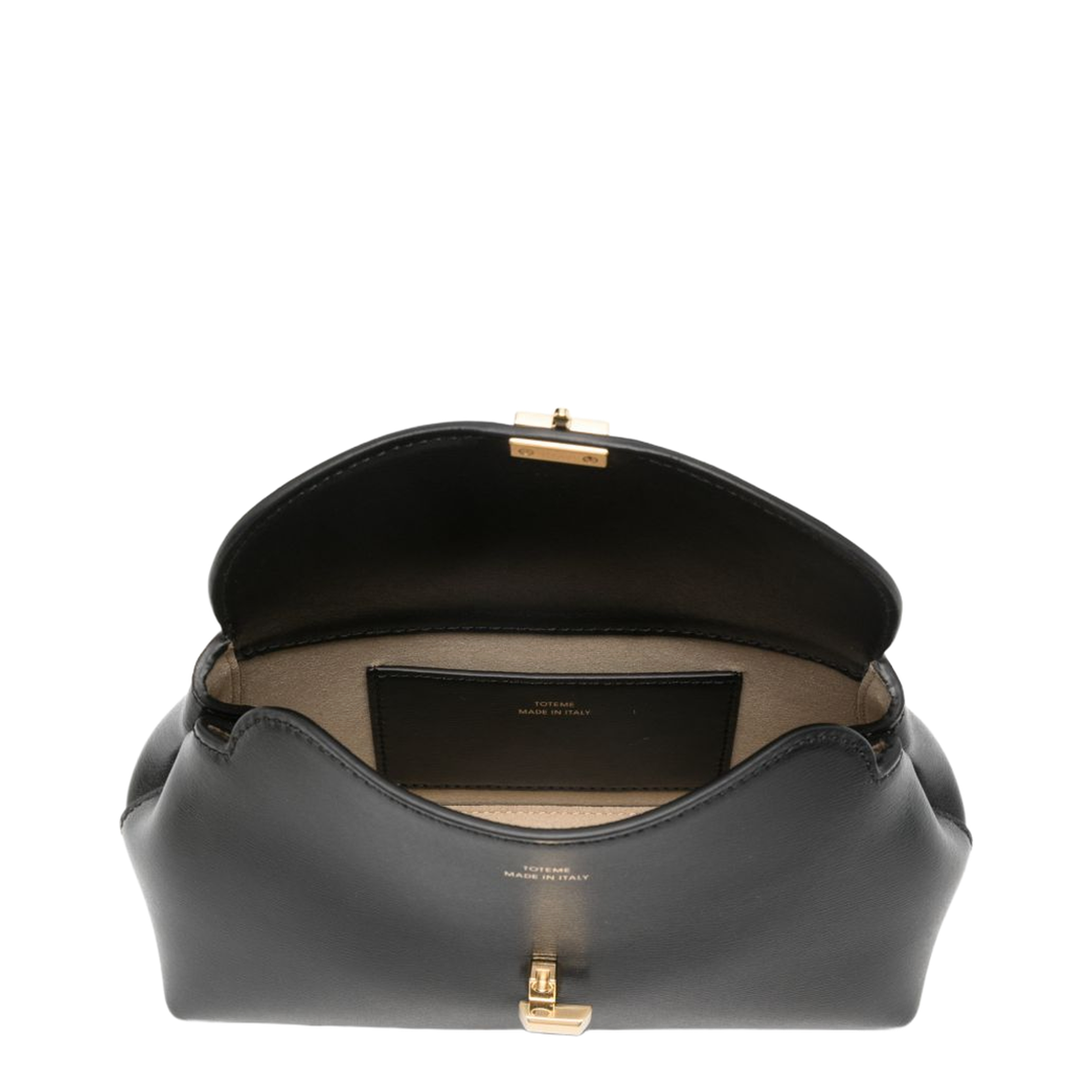 T-Lock Mini Calf Leather Clutch - Black - Image 3