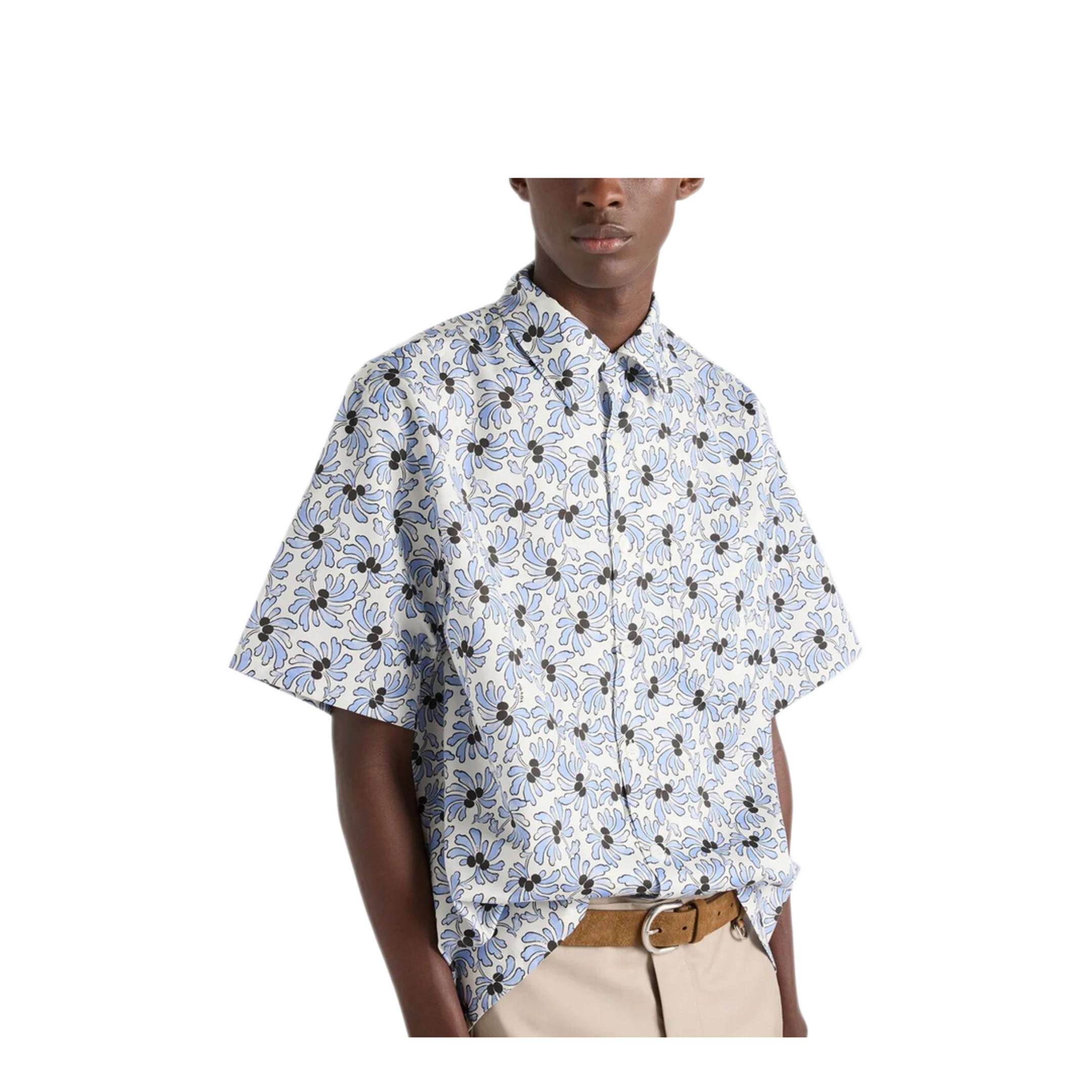 Freesia-Print Cotton Blend Bowling Shirt - Image 2
