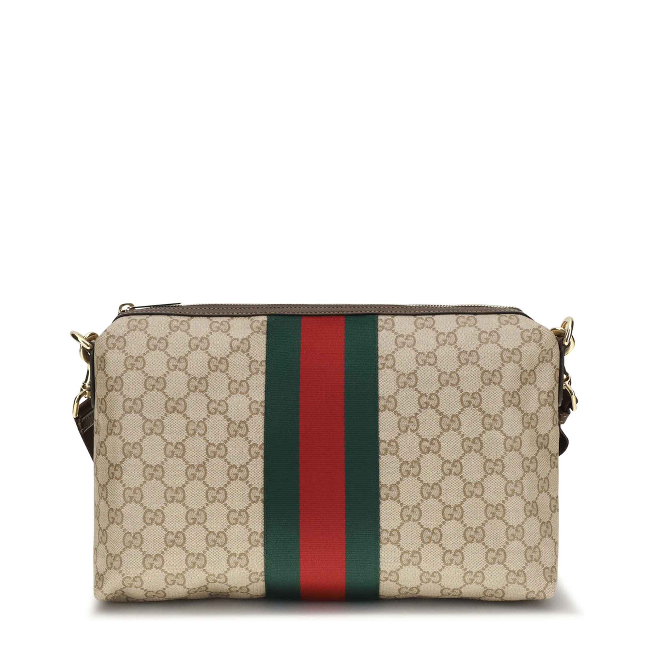 Medium GG Shoulder Bag with Web Stripe - Image 1