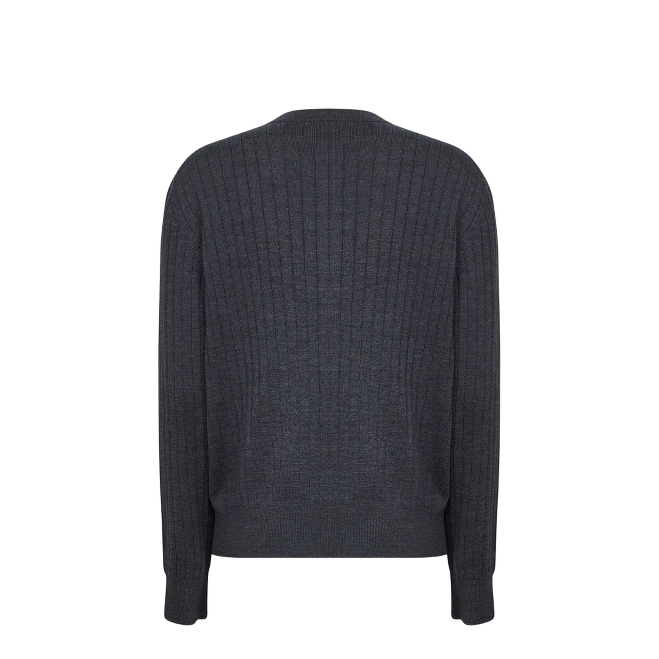 Wool Rib Cardigan in Anthracite - Image 2
