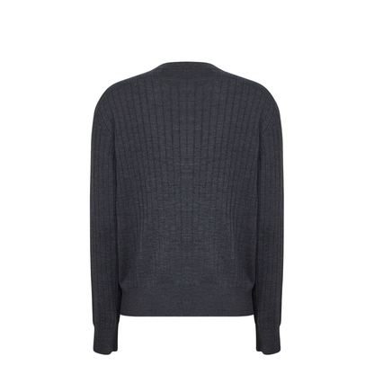 Wool Rib Cardigan in Anthracite - Image 2