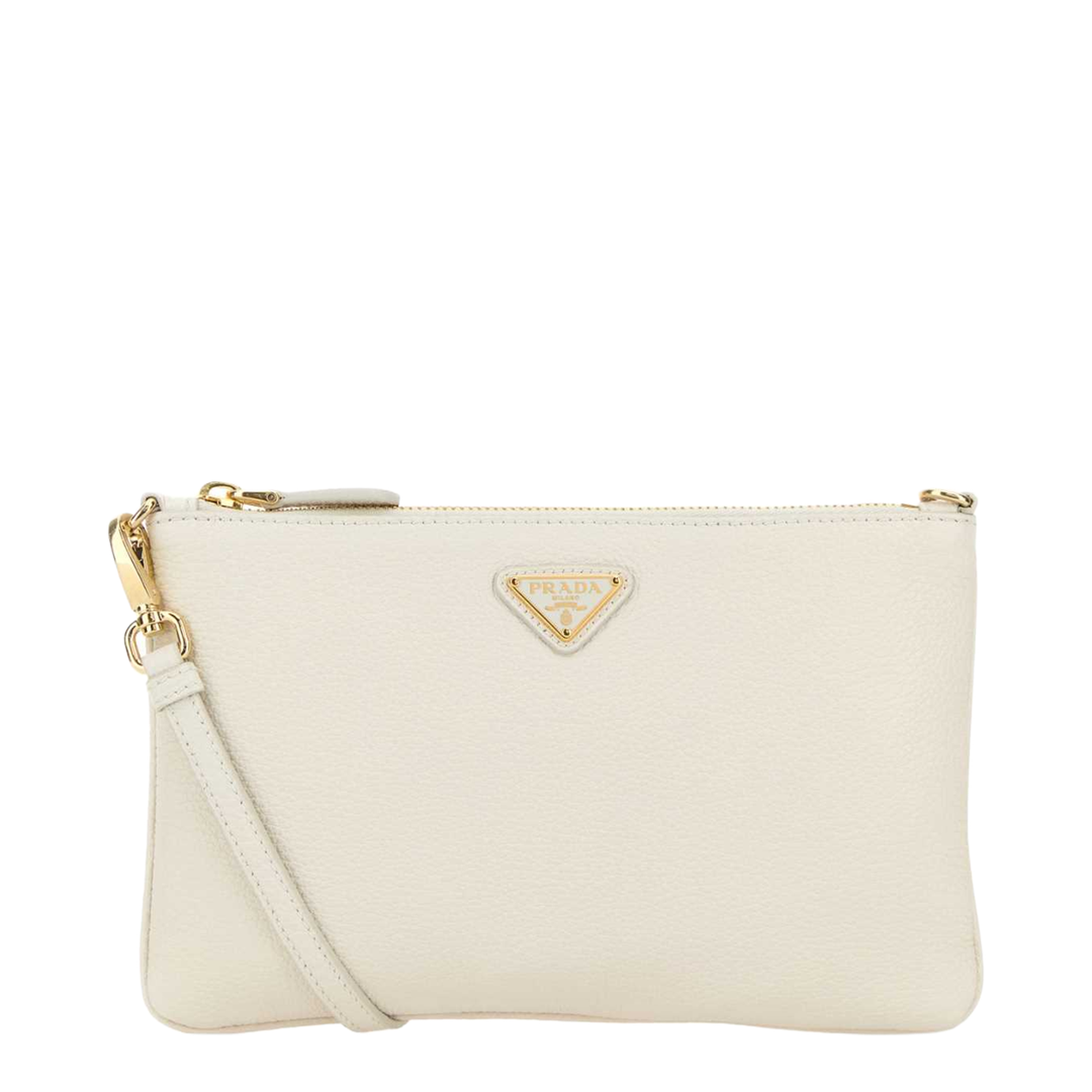 White Leather Crossbody Bag - Image 1