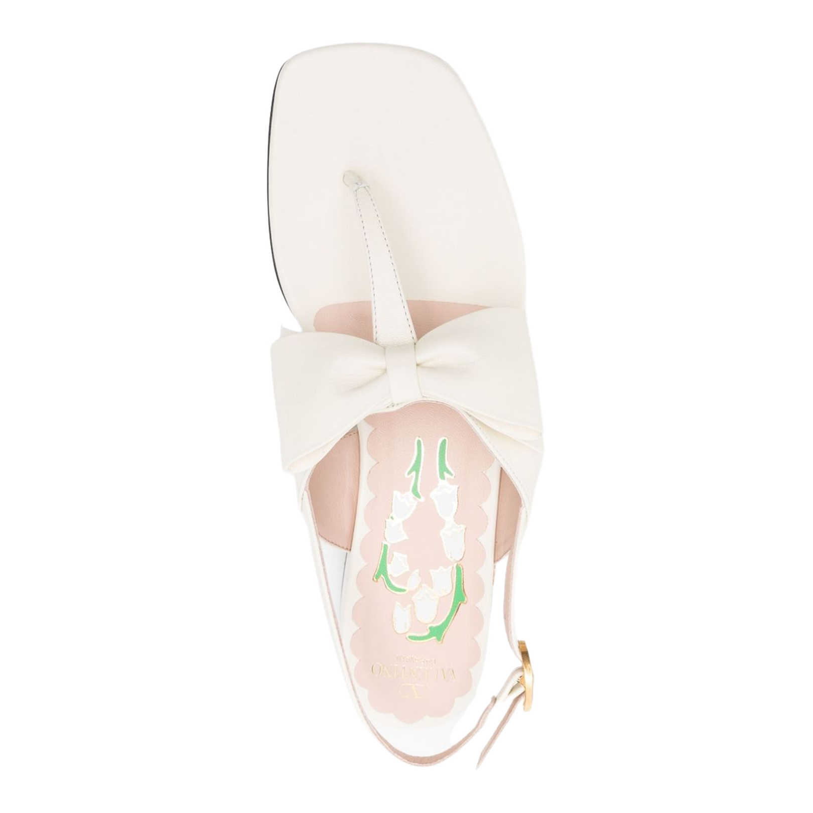 Bow Leather Thong Sandals - Image 2