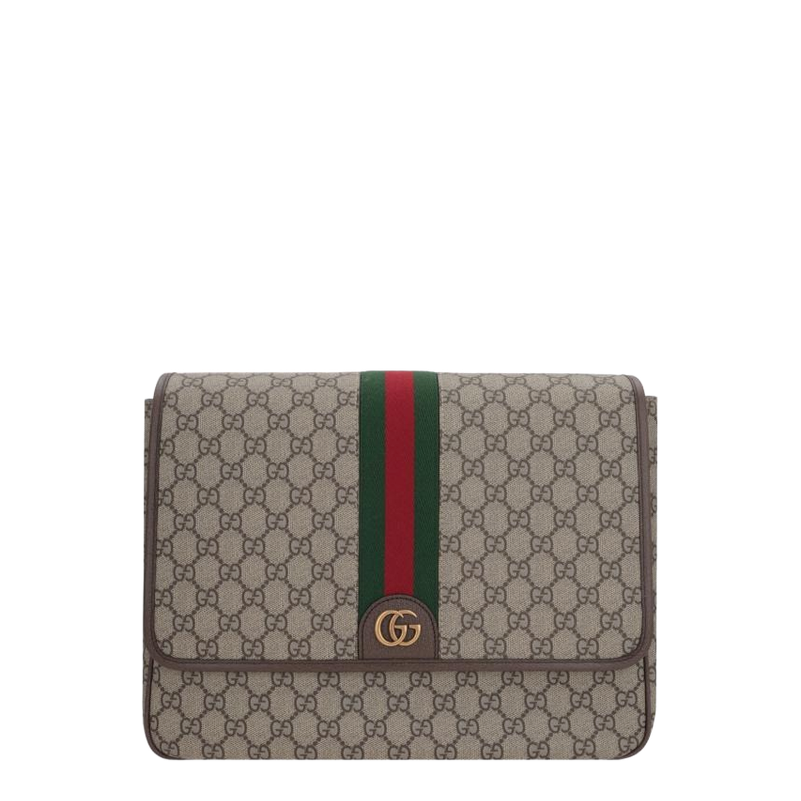 Ophidia Canvas Shoulder Bag Gray - Image 1