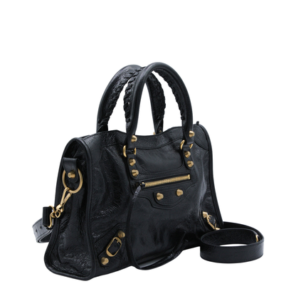 Le City Small Arena Storico Lambskin Shoulder Bag - Black - Image 4