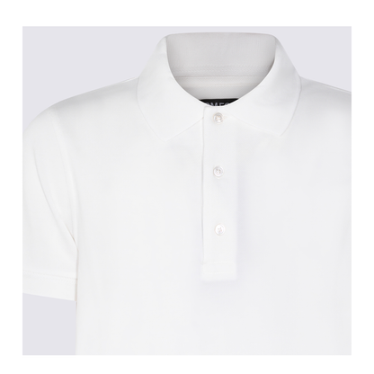 Lyocell Pique Polo Shirt In White - Image 6
