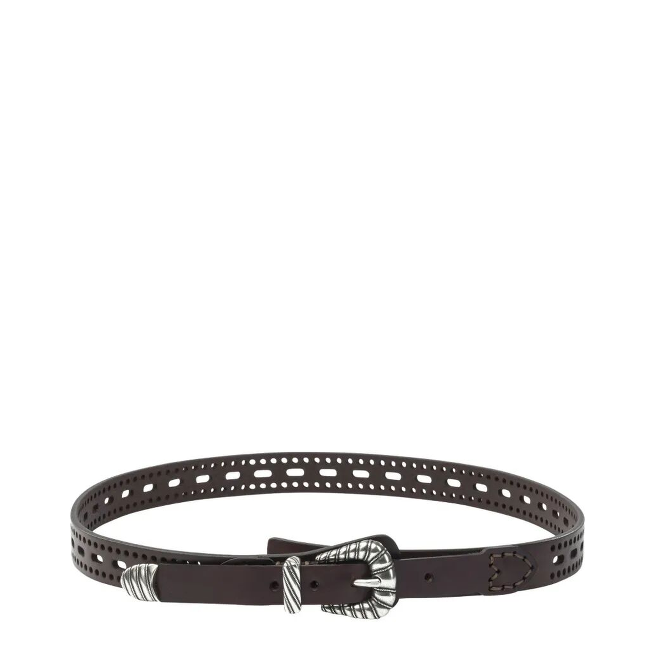 Leather Belt Perforated Details - Image 1