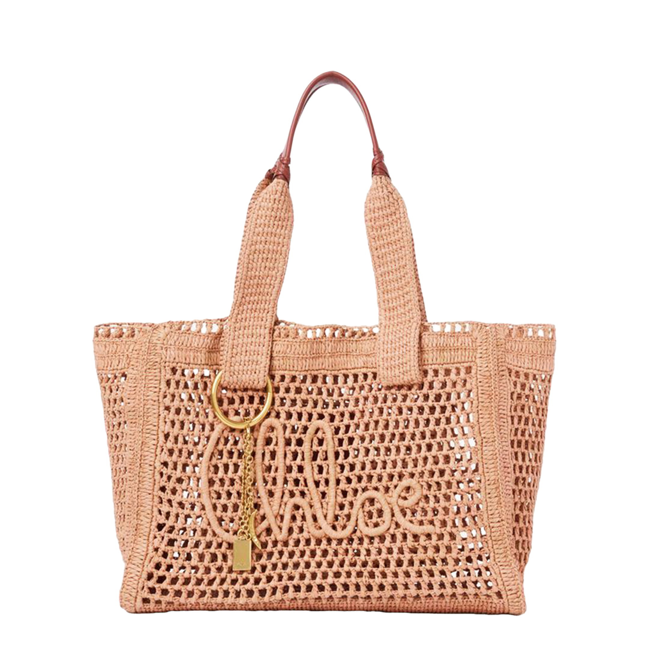 East-West Summer Banana Raffia Tote Bag - Image 1