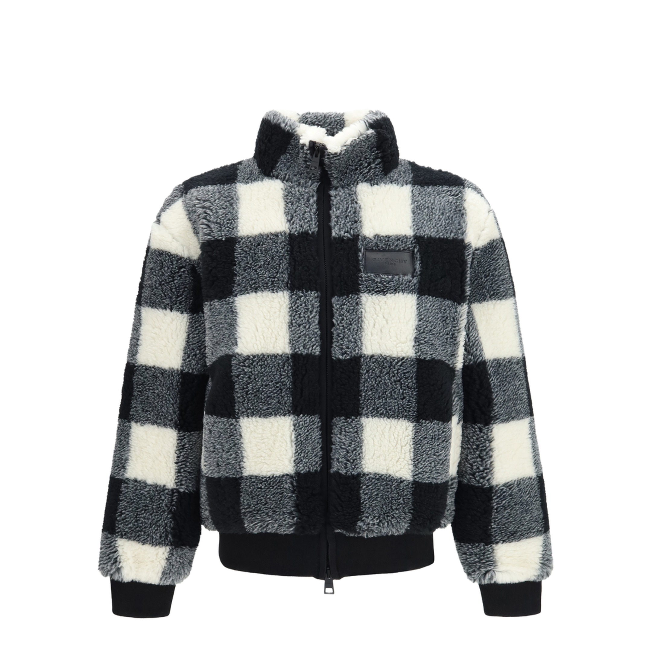 Checked Wool-Blend Teddy Jacket - Image 1