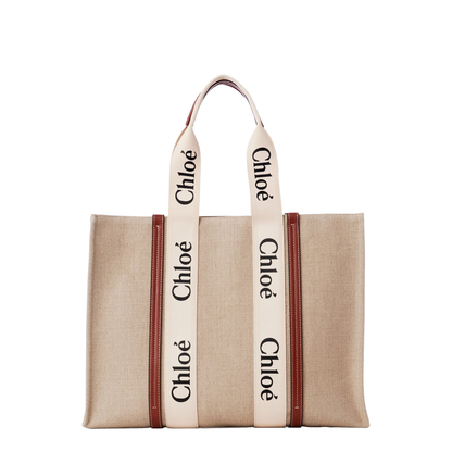 Large Woody Tote Bag in Linen - Image 1
