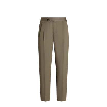 Straight-Leg Pleated Trousers - Image 1
