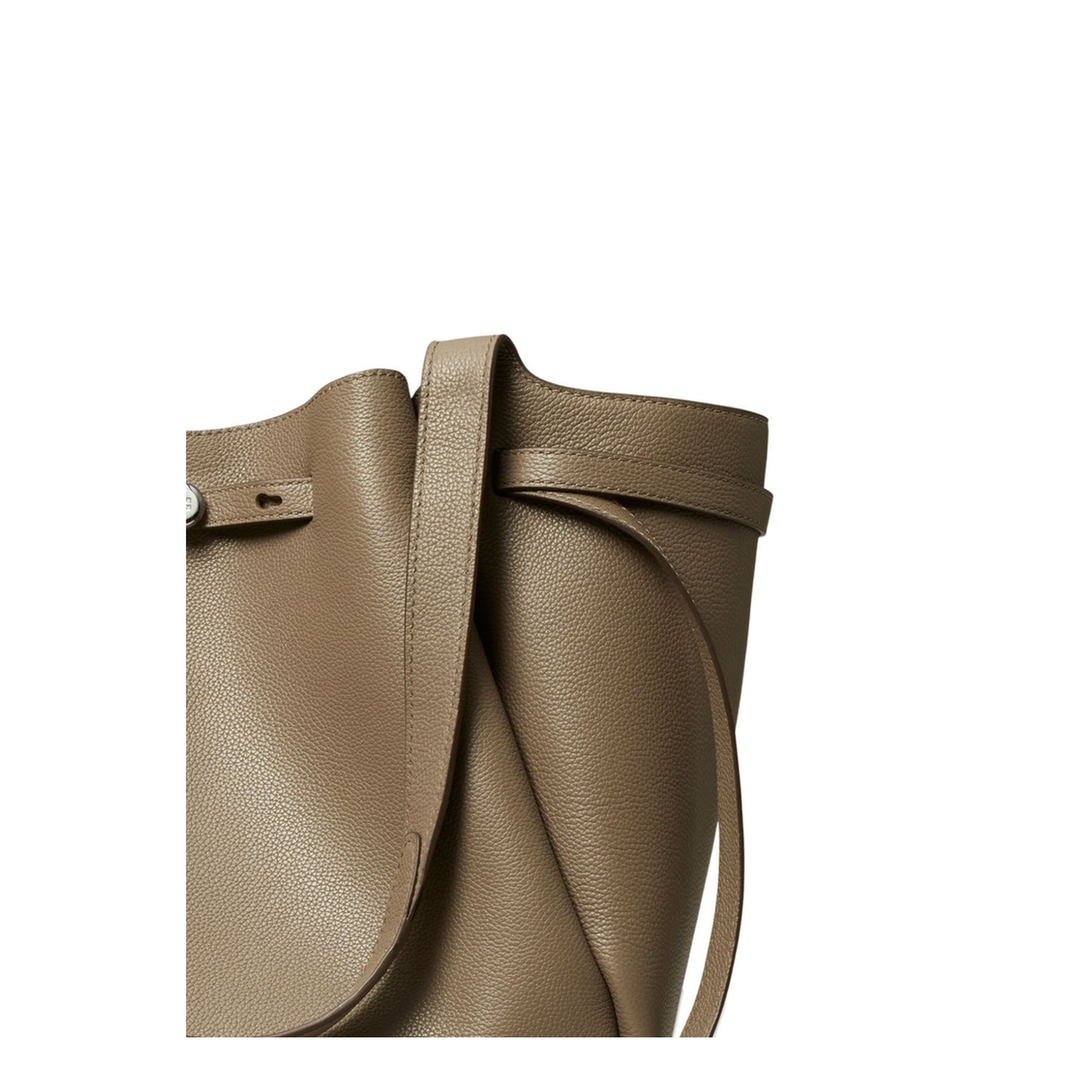 Romy Pebbled Leather Tote - Wild Mushroom - Image 5