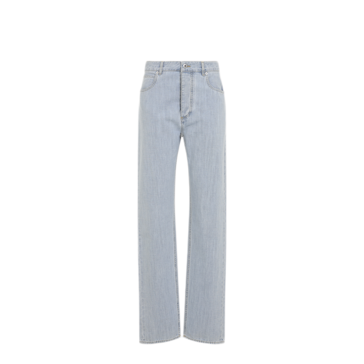Light Blue Chambray Straight Pants - Image 1